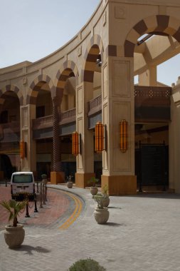 Doha, Katar-4 / 5 / 2016: Pearl Katar yerleşim yerlerinin mimarisi ve tasarımı.