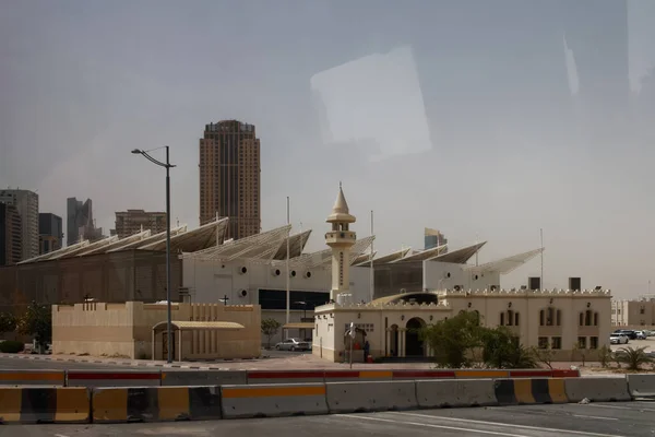 Doha Qatar 2016 Construciton Works Progress Doha Preparation World Cup — стоковое фото