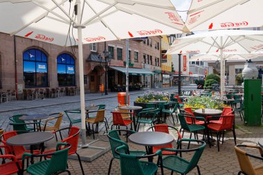 Nuremberg / Almanya-24 / 6 / 2012: Eski kentteki popüler restoran.