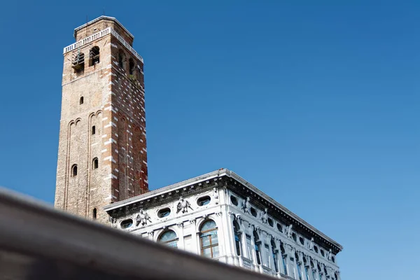 Sep 2011 Old Palazzo Tower Seen Deck Vaporetto Blue Sky — Stock Photo, Image