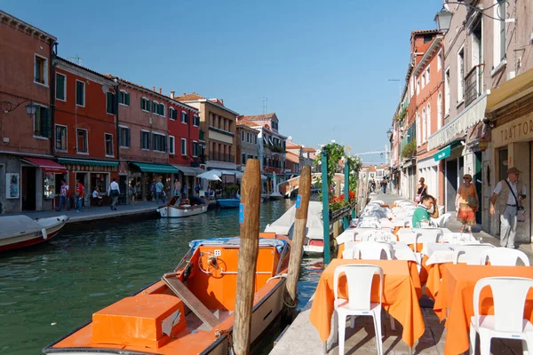 Sep 2011 Barrio Murano Con Establecimiento Comercial Como Restaurantes Cafeterías — Foto de Stock