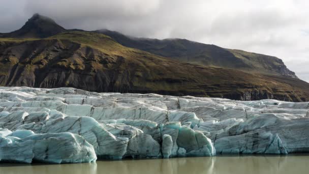 Geleira Lapso Tempo Svnafellsjkull Islândia Com Montanhas Fundo — Vídeo de Stock