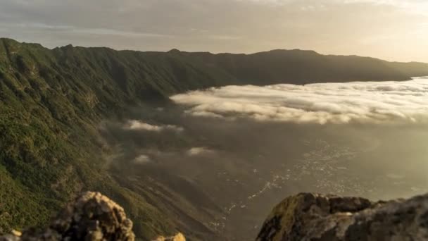 Hierro Kanarya Adaları Ndaki Bir Vadide Günbatımı — Stok video