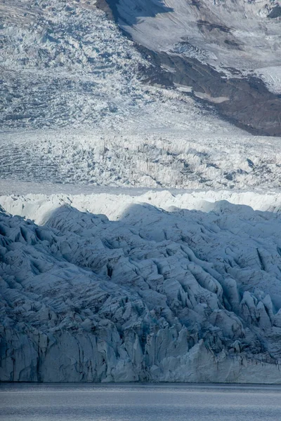 Vatnajkull Gleccser Izlandon Nap Árnyék — Stock Fotó