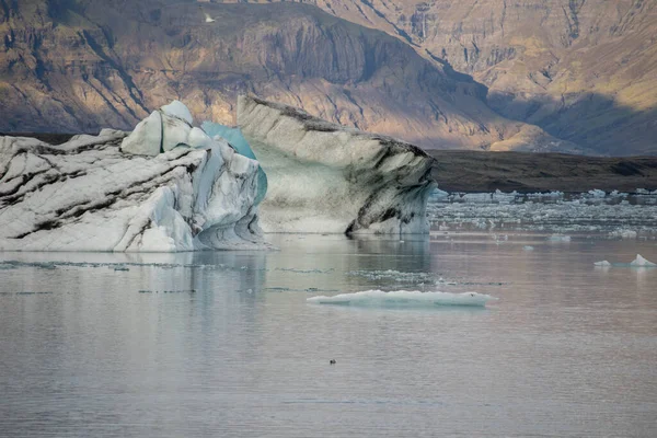 Ледник Ватнайкулл Исландии Лед Озере Стоковая Картинка