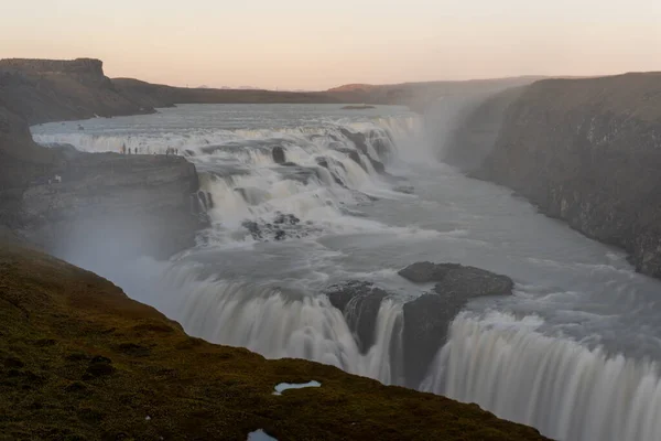 Мощный Водопад Галлфосс Исландии Лицензионные Стоковые Фото