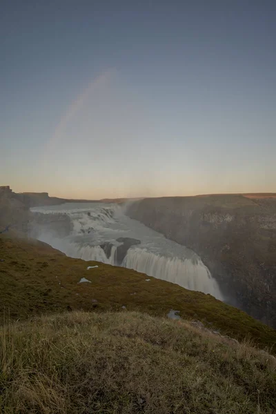 Ουράνιο Τόξο Πάνω Από Τον Καταρράκτη Gullfoss Στην Ισλανδία Royalty Free Εικόνες Αρχείου