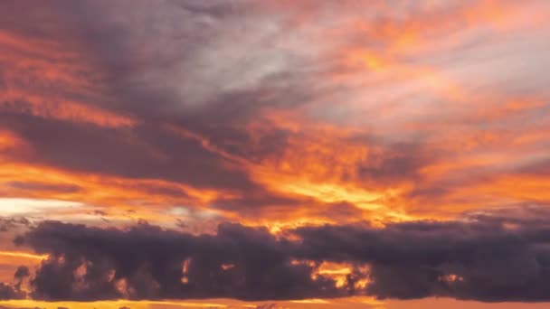 Проміжок Часу Схід Сонця Червоні Хмари — стокове відео