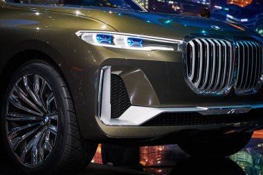 Frankfurt, Almanya - Eylül 12, 67-th Frankfurt Uluslararası Motor Show(Iaa) Messe Frankfurt sunulan 2017:2017 Bmw X7 kavramı