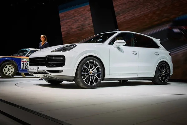 Φρανκφούρτη Γερμανία Σεπτεμβρίου 2017 2017 Porsche Cayenne Turbo Παρουσίασε Για — Φωτογραφία Αρχείου