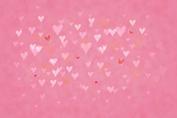 Hintergrund Bokeh Herzen rosa — Stockfoto