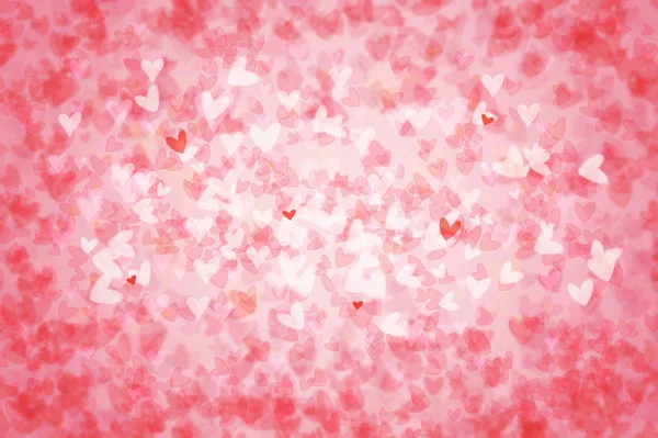 Fondo corazones bokeh rosa —  Fotos de Stock