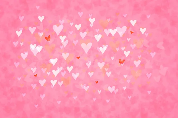 Arka plan bokeh kalpler pembe