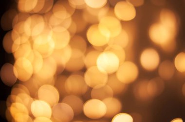 Noel ışıkları altın bokeh