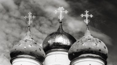 Dmitrov Kremlin 'in tek renkli görüntüsü.