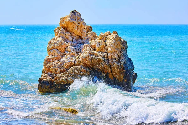 Famosa Bahía Mar Azul Esmeralda Cerca Del Lugar Nacimiento Afrodita — Foto de Stock