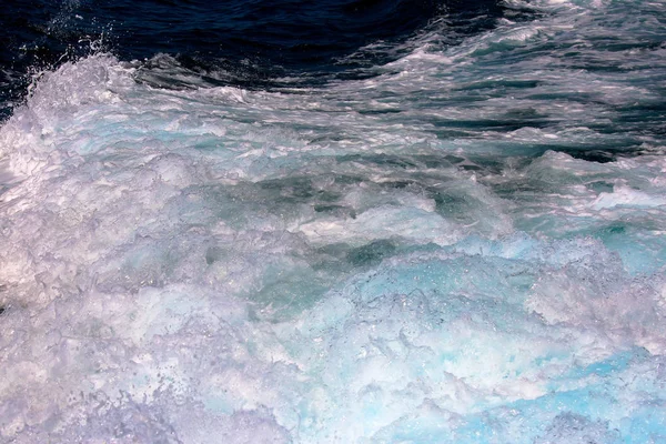 Glühend Blaues Warmes Meer Von Zypern Mit Schönen Sonnenreflexen Und — Stockfoto