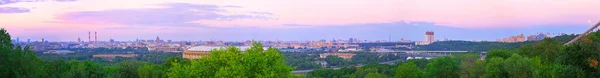 Avond Groothoek Levendige Landschap Uitzicht Moskou Centrum Van Het Standpunt — Stockfoto