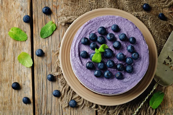 Raw vegan Blueberry Cashews cake