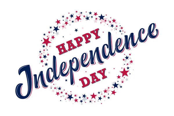 독립기념일에 파랑의 기념일 포스터 플라이어 카드를 템플릿 디자인 미국의 날이지 — 스톡 벡터