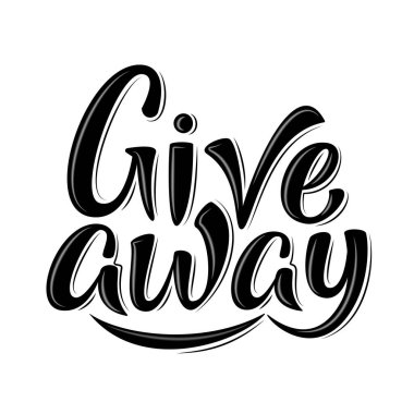 El işareti çizilmiş siyah işaret. Sosyal ağda promosyon için beyaz arkaplanda el yazısıyla yazılmış 3D metin, afiş, poster, iş hesabındaki hikayeler için. Tanıtım vektörü illüstrasyonu