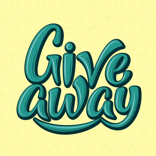 El çizimi işareti. Sosyal ağda promosyon için el yazısı turkuaz 3D metin, afiş, poster, iş hesabındaki hikayeler. Tanıtım vektörü illüstrasyonu