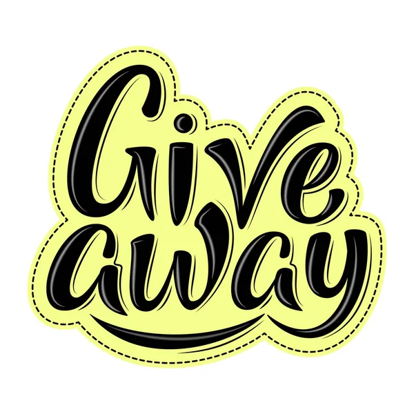 El çizimi işareti. Sosyal ağda promosyon için 3D metin içeren el yazısı etiketi, afiş, poster, iş hesabındaki hikayeler için. Tanıtım vektörü illüstrasyonu