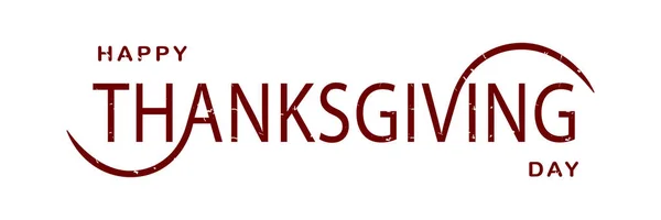 Gelukkige Thanksgiving Dag Met Hand Geschetste Vectorletters Wensbord Voor Ansichtkaart — Stockvector