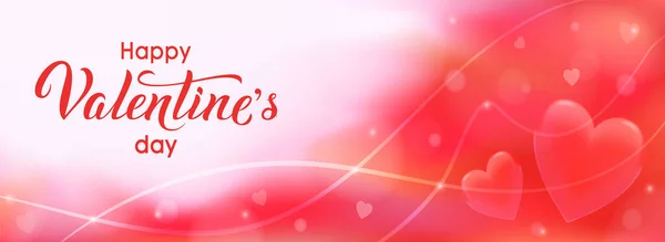 Valentinstag Abstrakte Romantische Hintergrund Rot Rosa Und Weiß Mit Herzen — Stockvektor