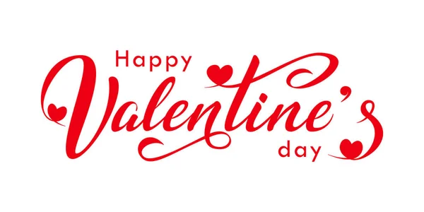 Happy Valentines Day Typografie Poster Mit Handgeschriebenem Schriftzug Text Und — Stockvektor