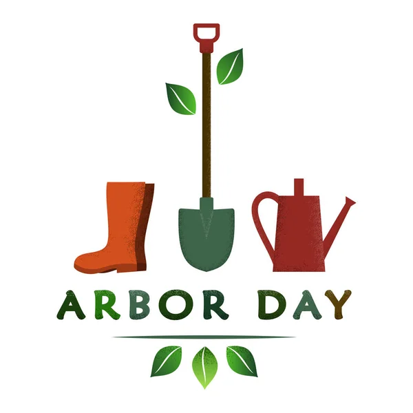 National Arbor Day - creative concept with sprout in circle. Semi flat design. Suitable for greeting card, poster, banner, icon, logo, print, cards, and labels.  Vector illustration