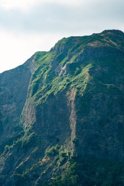 Dağlar manzaralı. Güneşli bir günde dağların resmi