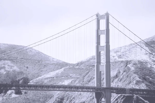 Panorama Del Golden Gate Bridge Costruzione Del Ponte Golden Gate — Foto Stock