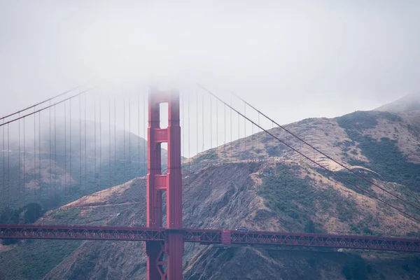 Мост Золотые Ворота Тумане Золотые Ворота Сан Франциско — стоковое фото