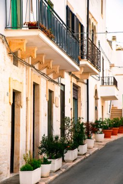 Bina cephesi. İtalya 'daki evler