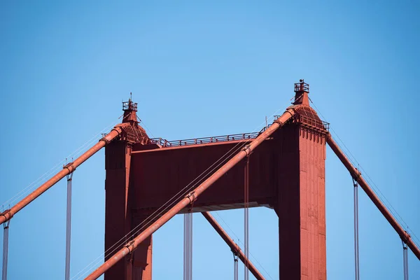 Puente Golden Gate Construcción Del Puente Puerta Dorada — Foto de Stock