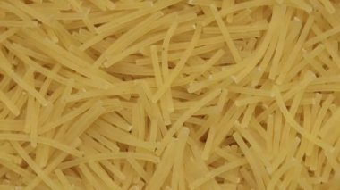 Vermicelli. Döndürme. Kapatın. Yukarıdan görünüşü