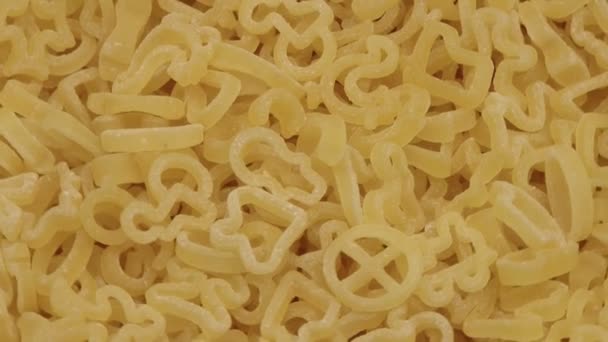 Curly Vermicelli. Rotation. Närbild. Utsikten uppifrån — Stockvideo