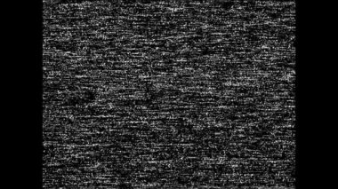 VHS TV Gürültüsü Görüntüsü, siyah ve beyaz, gerçek analog vintage sinyal ile kötü parazit, statik ses arkaplan, hazır