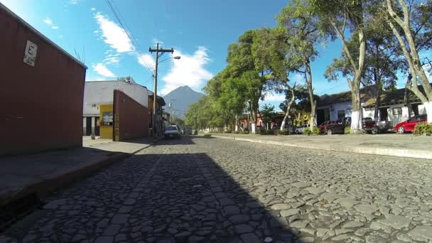 Antigua Sacatepquez Guatemala Lutego 2020 Zdjęcia Antigui Gwatemali Wczesnym Rankiem — Wideo stockowe