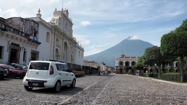 Antigua Sacatepquez Guatemala Februari 2020 Bild Antigua Guatemala Tidigt Morgonen — Stockvideo