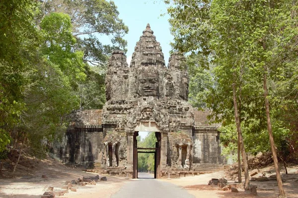 Kambodja Siem Skörda Angkor Wat Tempel Prohm Träd Rötter Grav — Stockfoto