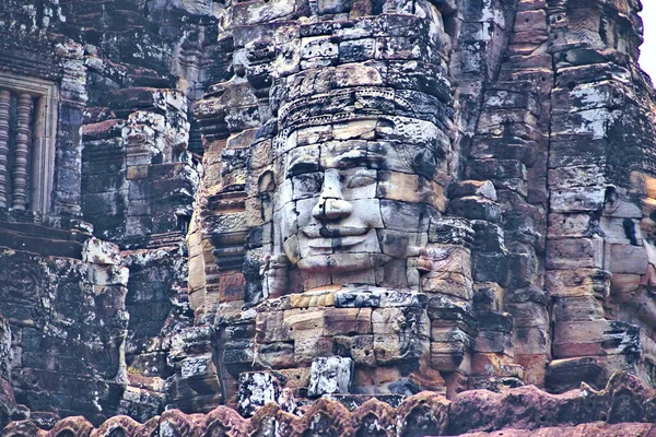 Bayon Templo Angkor Thom Angkor Wat Siem Cosechar Cambodia — Foto de Stock