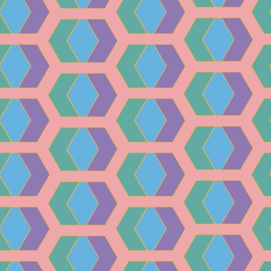 Vektör Altıgen Kusursuz Tekrarla. Kumaş, Albüm ve Duvar Kağıdı için mükemmel.