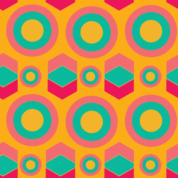 Vector Circles ve Rhombus, Elmas Kusursuz Tekrarlayan Desen. Kumaş, Duvar kağıdı ve koleksiyon defteri için mükemmel.