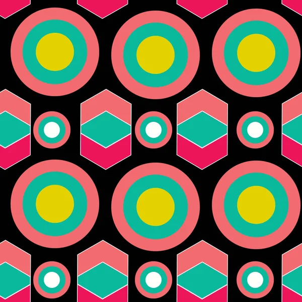 Vector Circles ve Rhombus, Elmas Kusursuz Tekrarlayan Desen. Kumaş, Duvar kağıdı ve koleksiyon defteri için mükemmel.