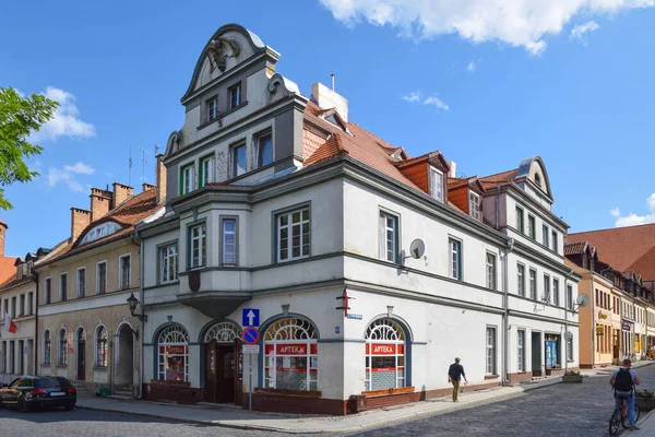 Plaza Del Mercado Reszel Con Casas Alquiler Antiguas Warmian Masurian —  Fotos de Stock