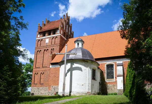 Iglesia Gótica San Antonio Abad Antoniego Opata Wozlawki Warmia Polonia —  Fotos de Stock