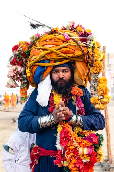 Prayagraj Uttar Pradesh India Circa Φεβρουάριος 2019 Ινδικό Naga Sadhu — Φωτογραφία Αρχείου