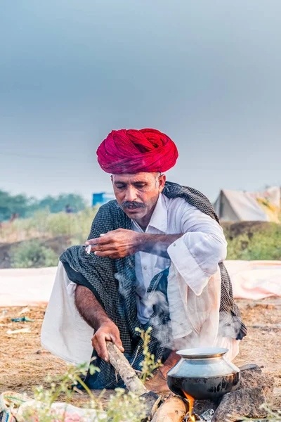 Pushkar Rajasthan Indie Listopad 2019 Veletrh Velbloudů Pushkar 2019 Místní — Stock fotografie